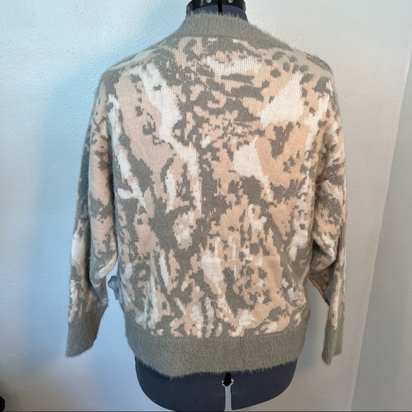 FRNCH Paris Abstract Sweater Crewneck Gray Pink - Picture 6 of 10